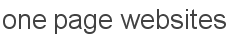 one page websites